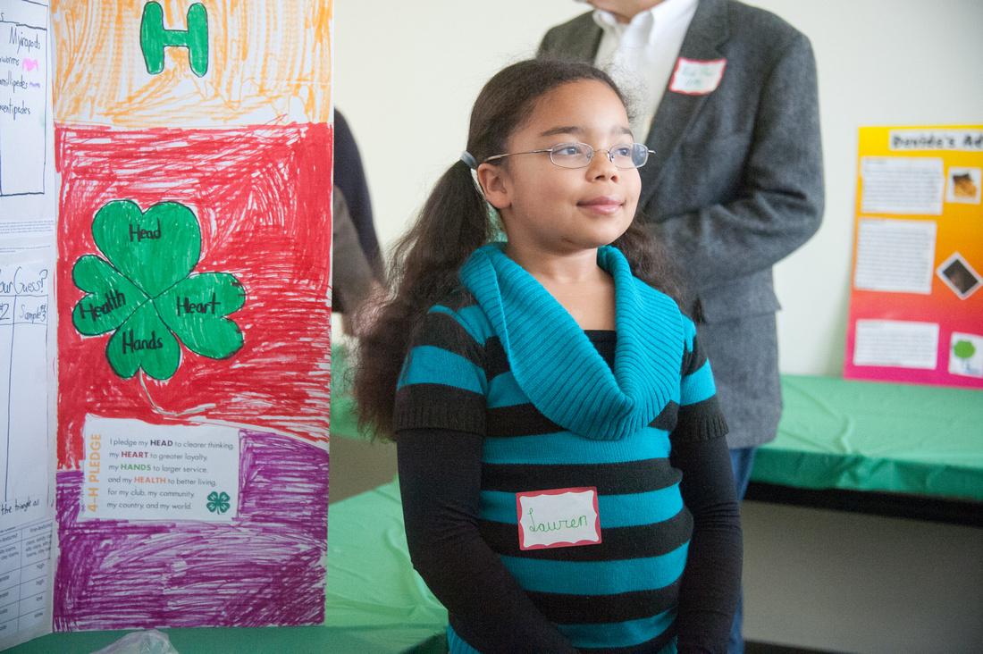 Young Spanish Girl giving speech 4-H
