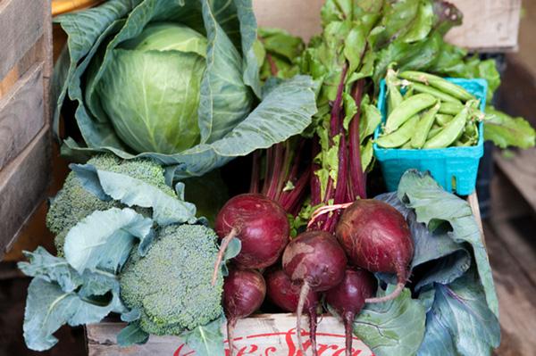 CSA box of vegetables