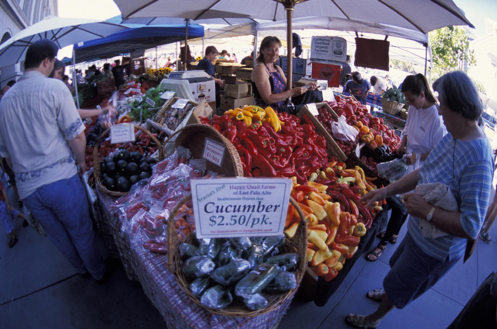 Farmers market booth