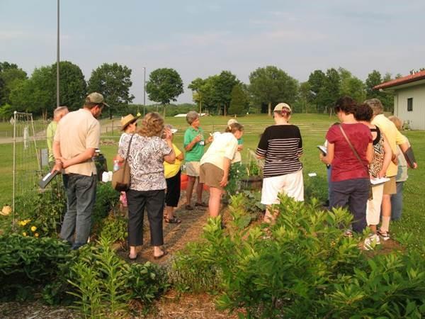 people in the garden learning