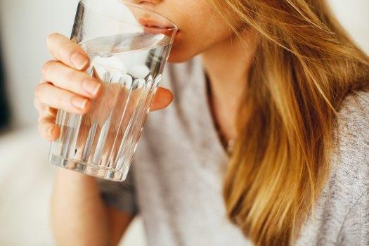 Woman drinking water