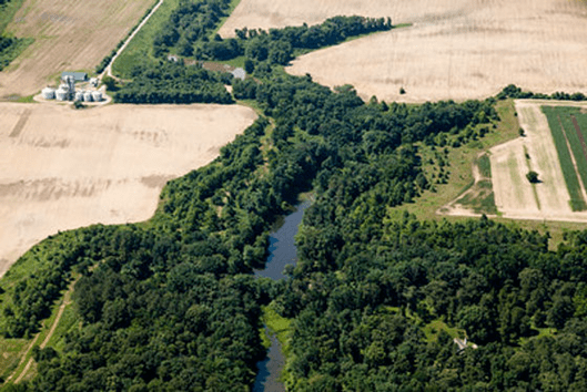 Aerial image of farmland by Chesapeake Bay Program