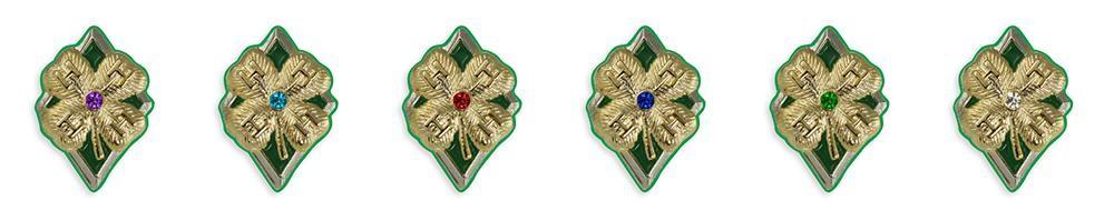 4-H diamond clover pins