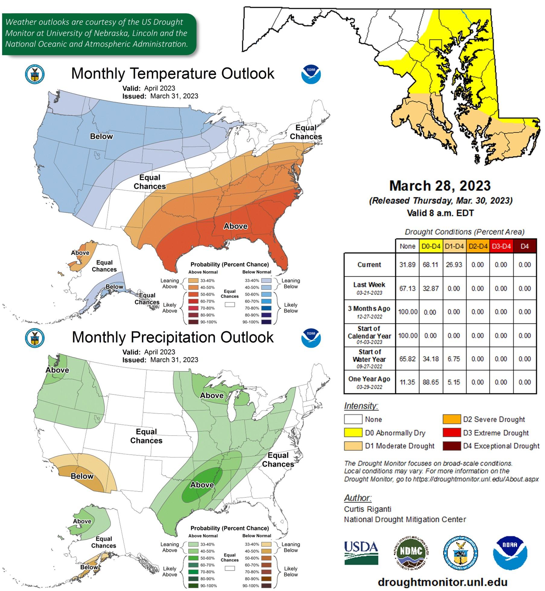 Weather outlook for April 2023