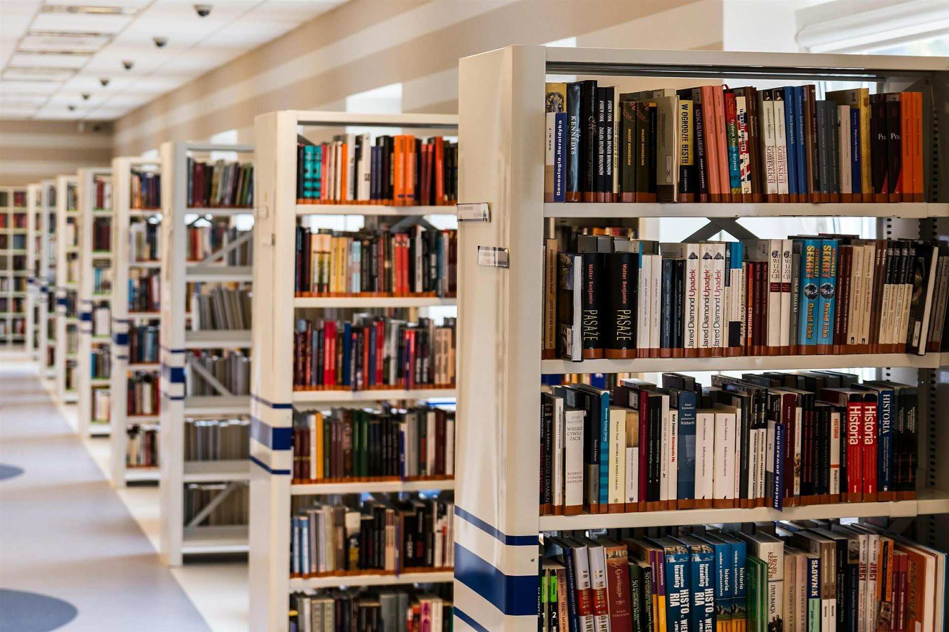 library with bookcases