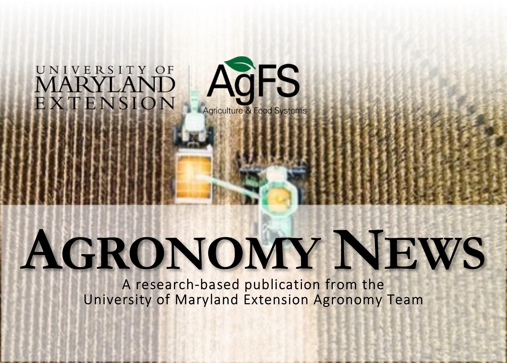 Agronomy News Header September 2021 Issue