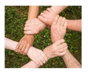 Hands connected together at the wrist to form a circle